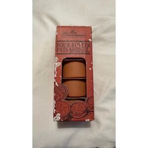 NIB 1970’s Deadstock Mr Brannam's Four Butter Pat Terracotta Butter Dish Set